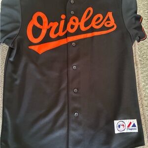 Majestic Orioles Black Jersey with Orange Accents/ Tajada